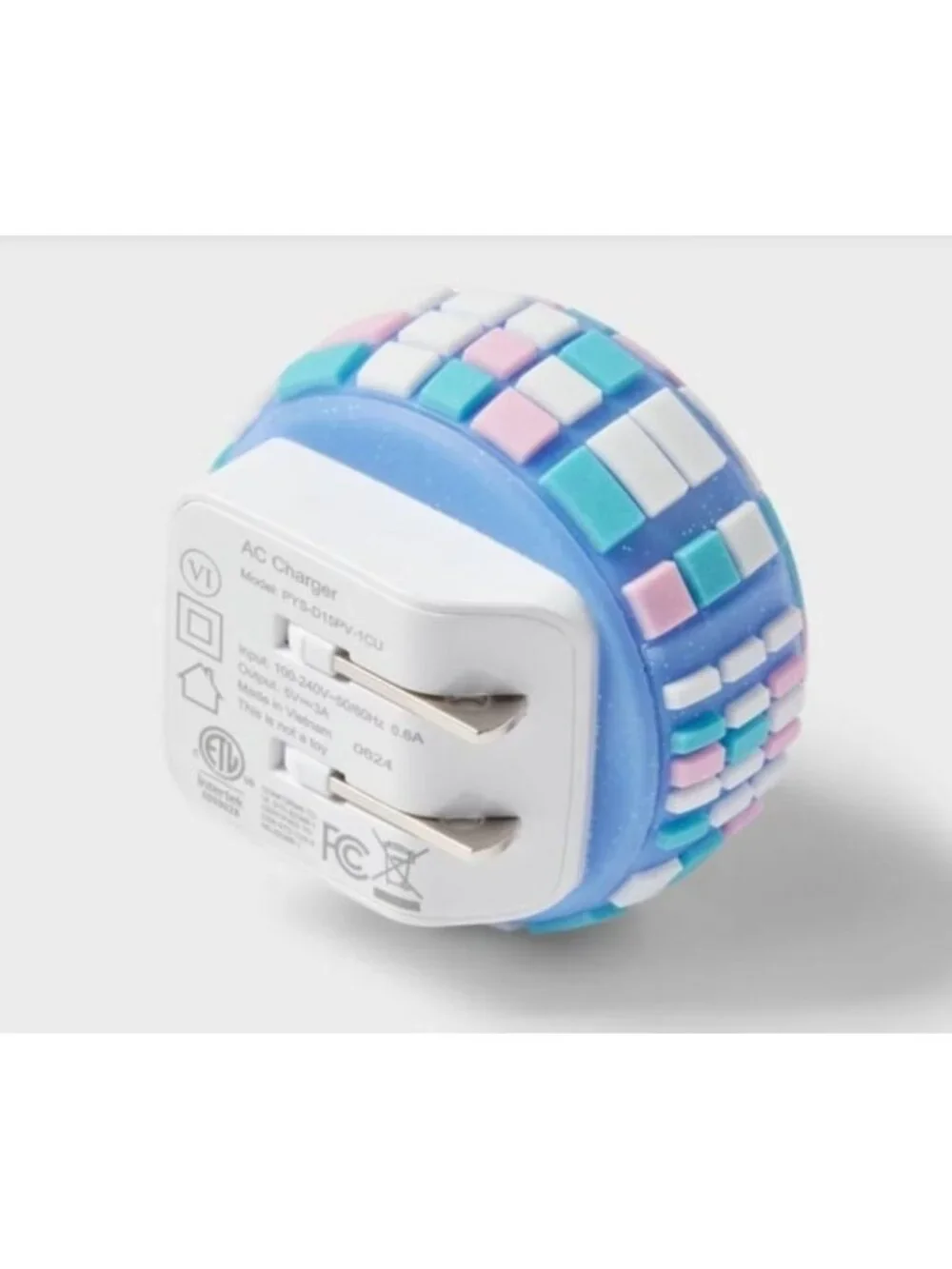 Heyday 15W Single Port USB-C Wall Charger Disco Ball Design